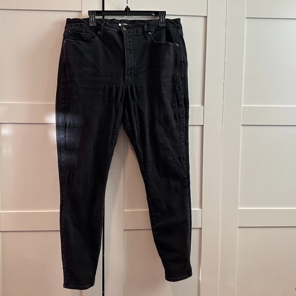 Good American Denim - Good American Good Legs Black Straight Leg Jeans- Size 20